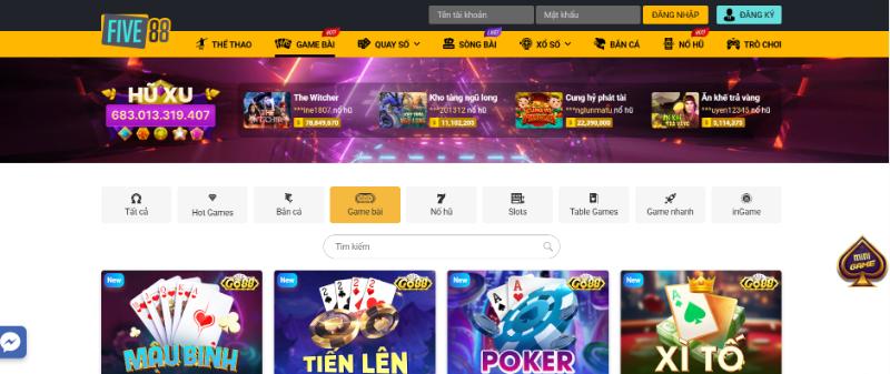 Hướng Dẫn Chơi Game Đánh Bài Tiến Lên Hot Hit Tại Five88 1 Các game bài hấp dẫn tại Five88