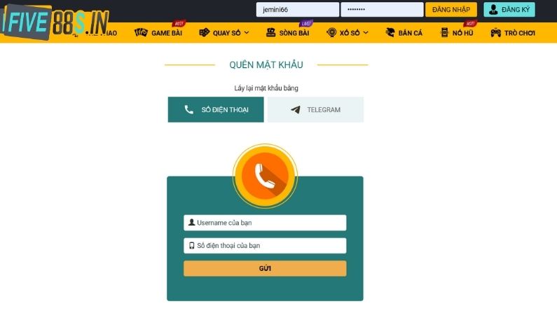 Quên Mật Khẩu Five88 - Hướng Dẫn Cách Xử Lý Nhanh Nhất 4 Điều kiện hỗ trợ quên mật khẩu Five88