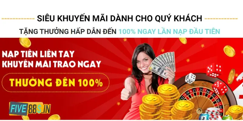 Five88 Khuyến Mãi Lần Đầu: Cơ Hội Vàng Cho Người Mới 5 five88 khuyen mai lan dau anh dai dien