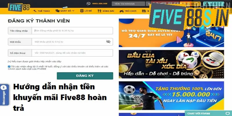 Khuyến Mãi Five88 Hoàn Trả – Đỉnh Cao Của Sự Hấp Dẫn  3 Hướng dẫn tham gia nhận khuyến mãi Five88
