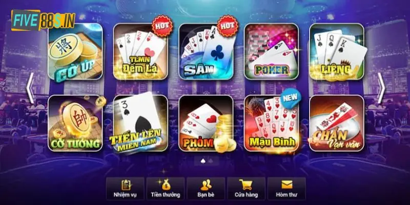 Top 7 Game Bài Hấp Dẫn Nhất Five88 Được Nhiều Người Chơi  1 Giới thiệu sơ lược top 7 game bài hấp dẫn nhất Five88